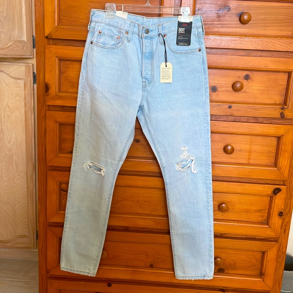 Levi’s 501 skinny high rise jeans